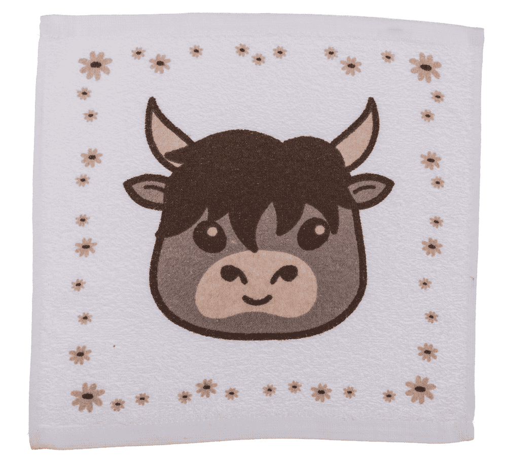 Toalla mágica de algodón, Highland Cow