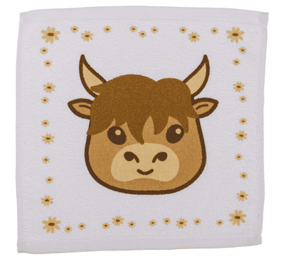 Toalla mágica de algodón, Highland Cow