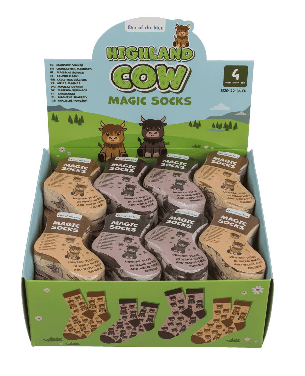 Magic kids socks, Highland Cow, 1 pair,