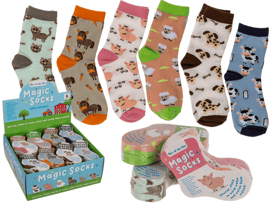 Magic kids socks, farm animals, 1 pair,