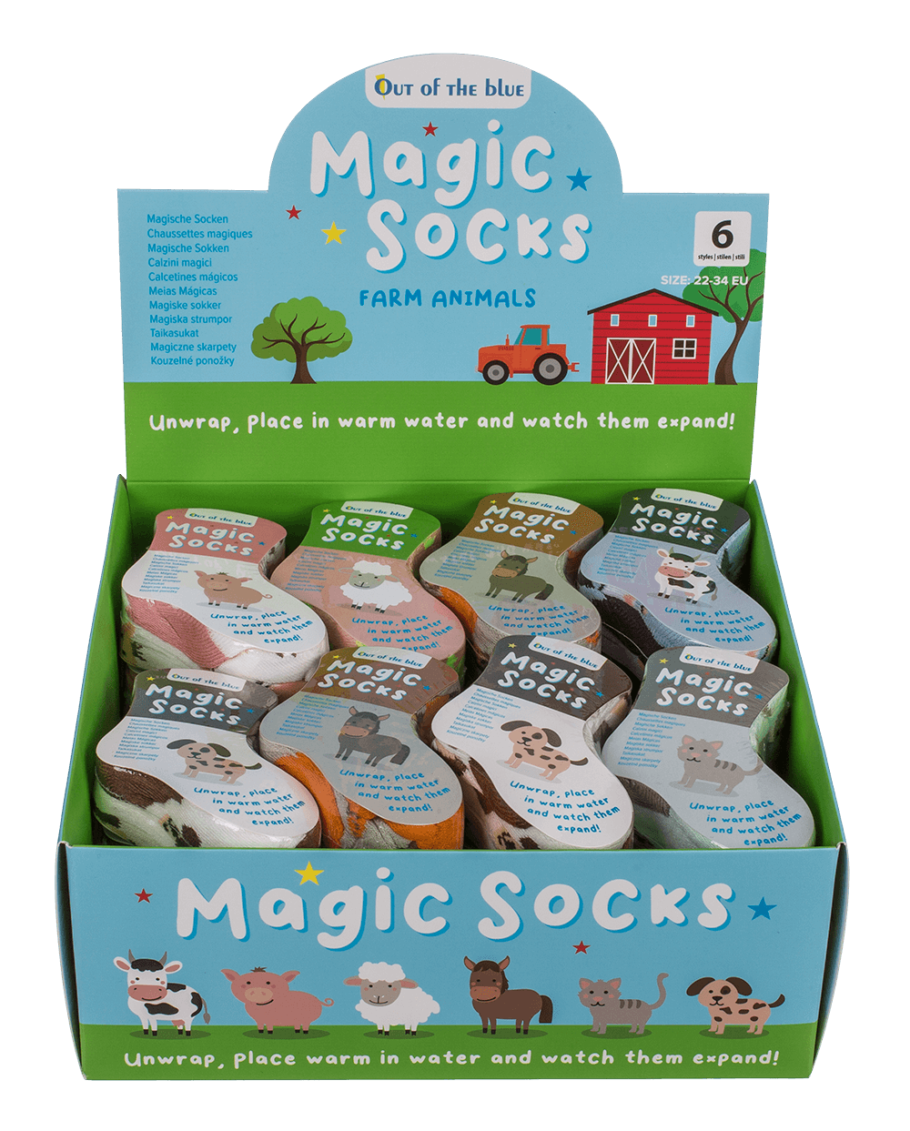 Magic kids socks, farm animals, 1 pair,