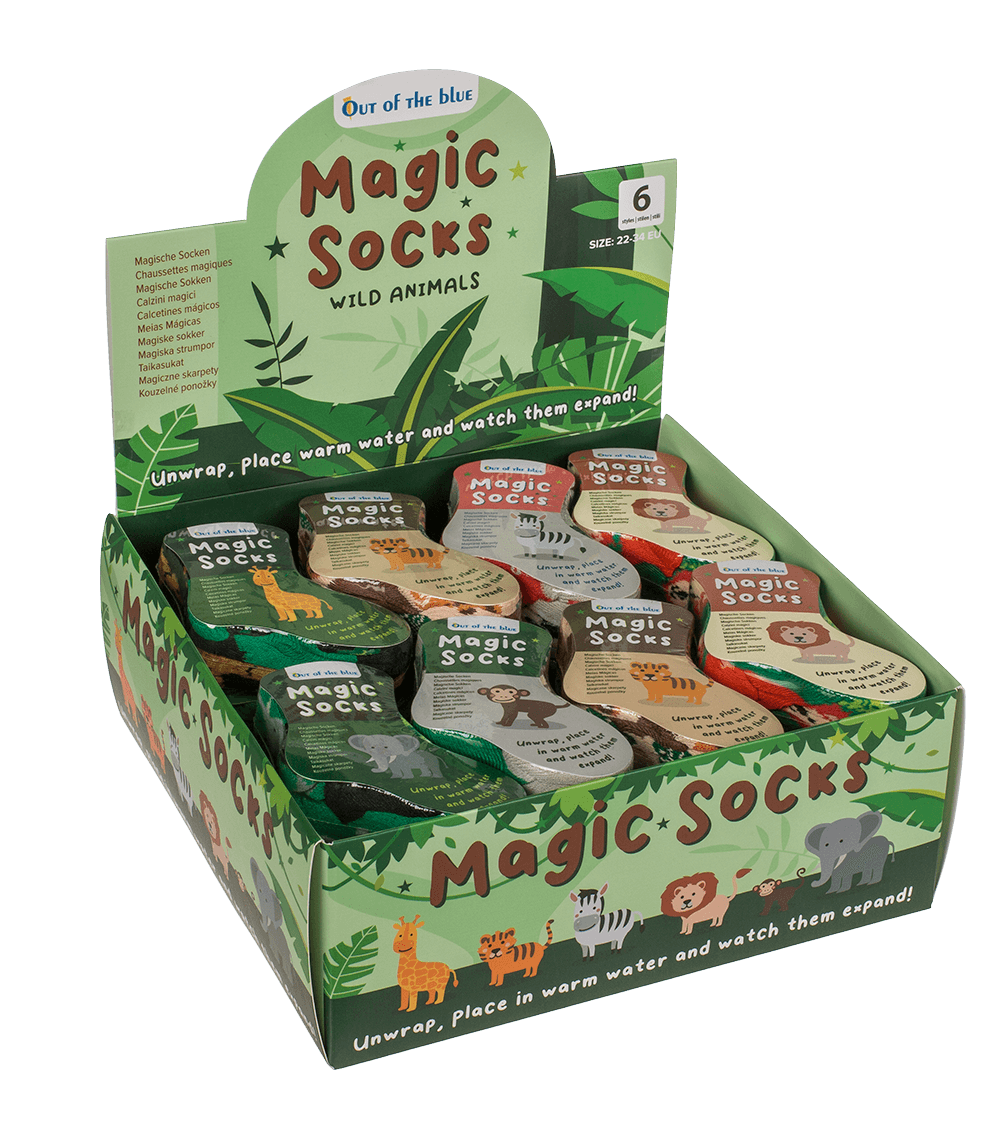 Magic kids socks, wild animals, 1 pair,
