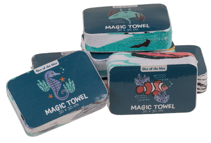 Magic cotton towel, sea animals,