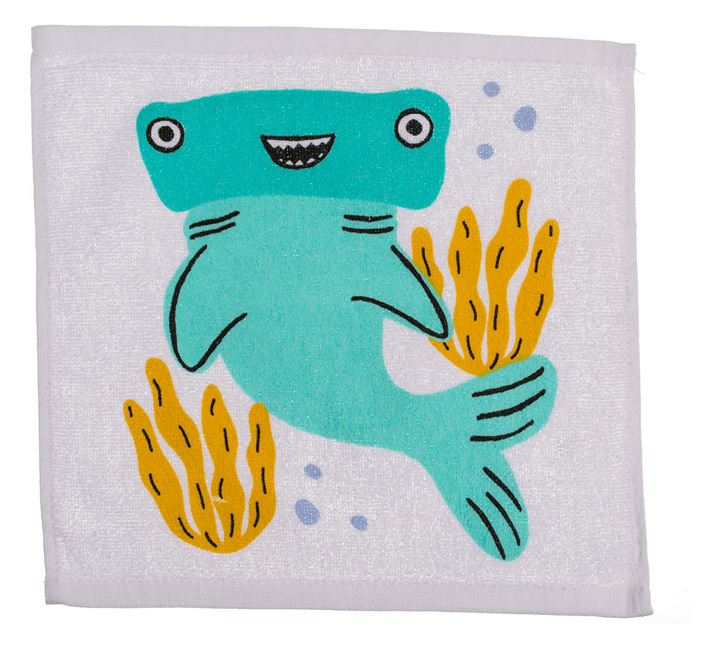 Magic cotton towel, sea animals,