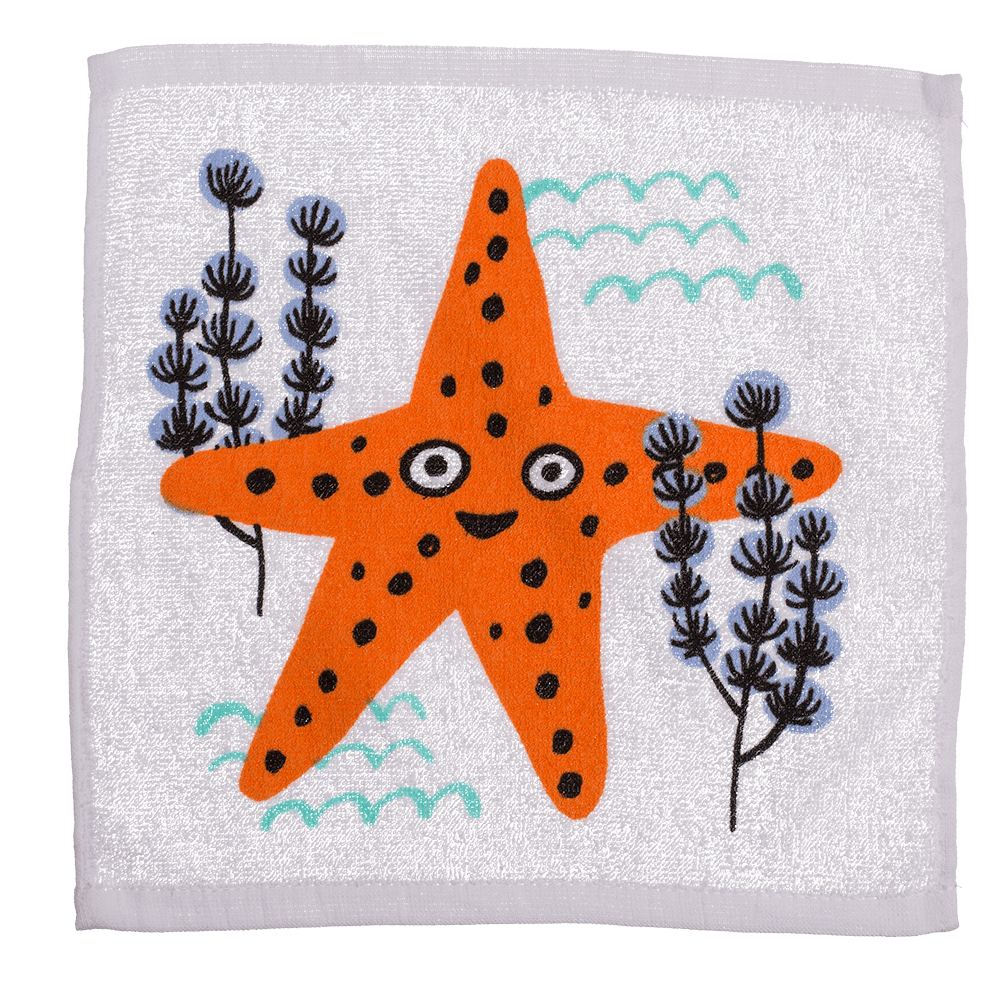 Magic cotton towel, sea animals,