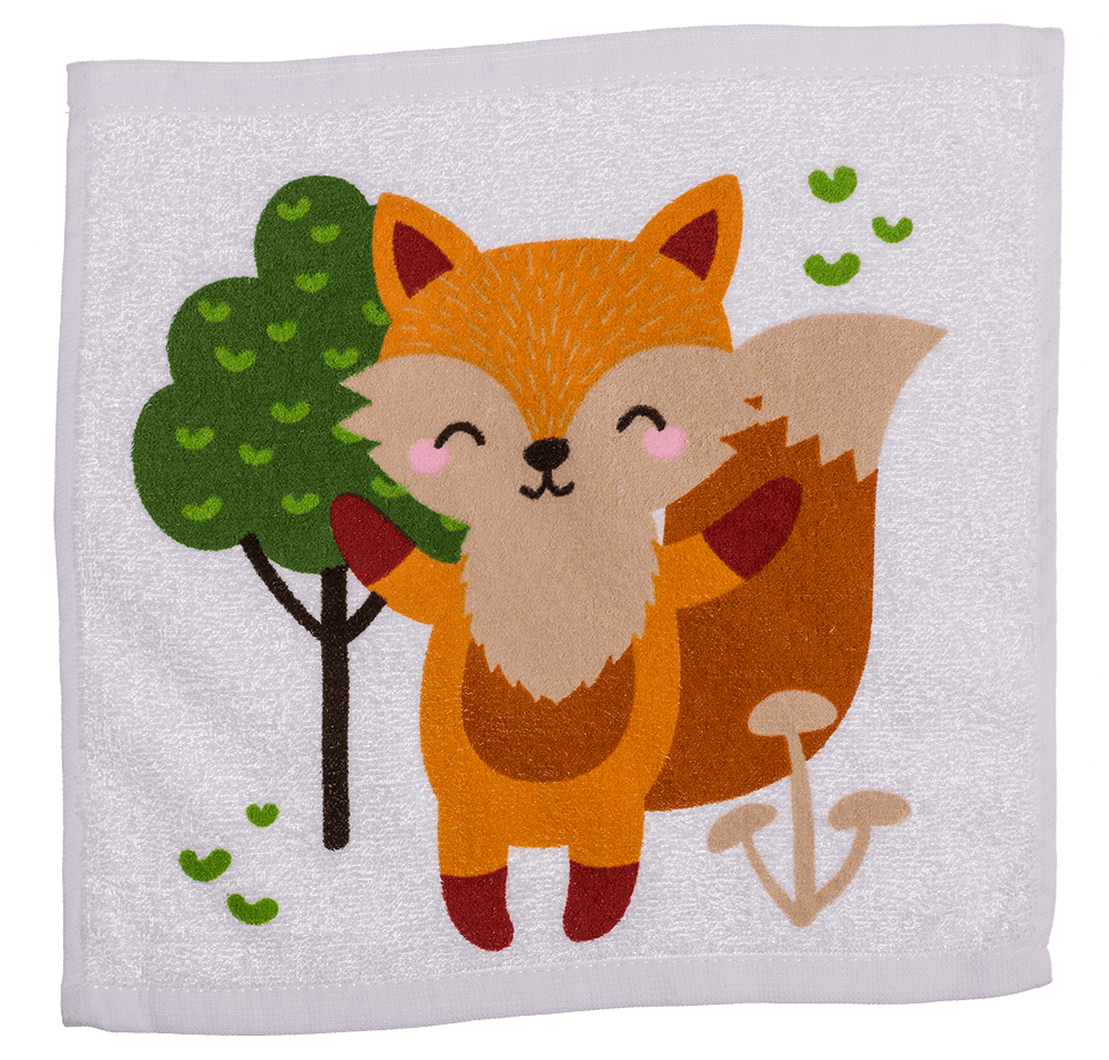 Magic cotton towel, forrest animals,