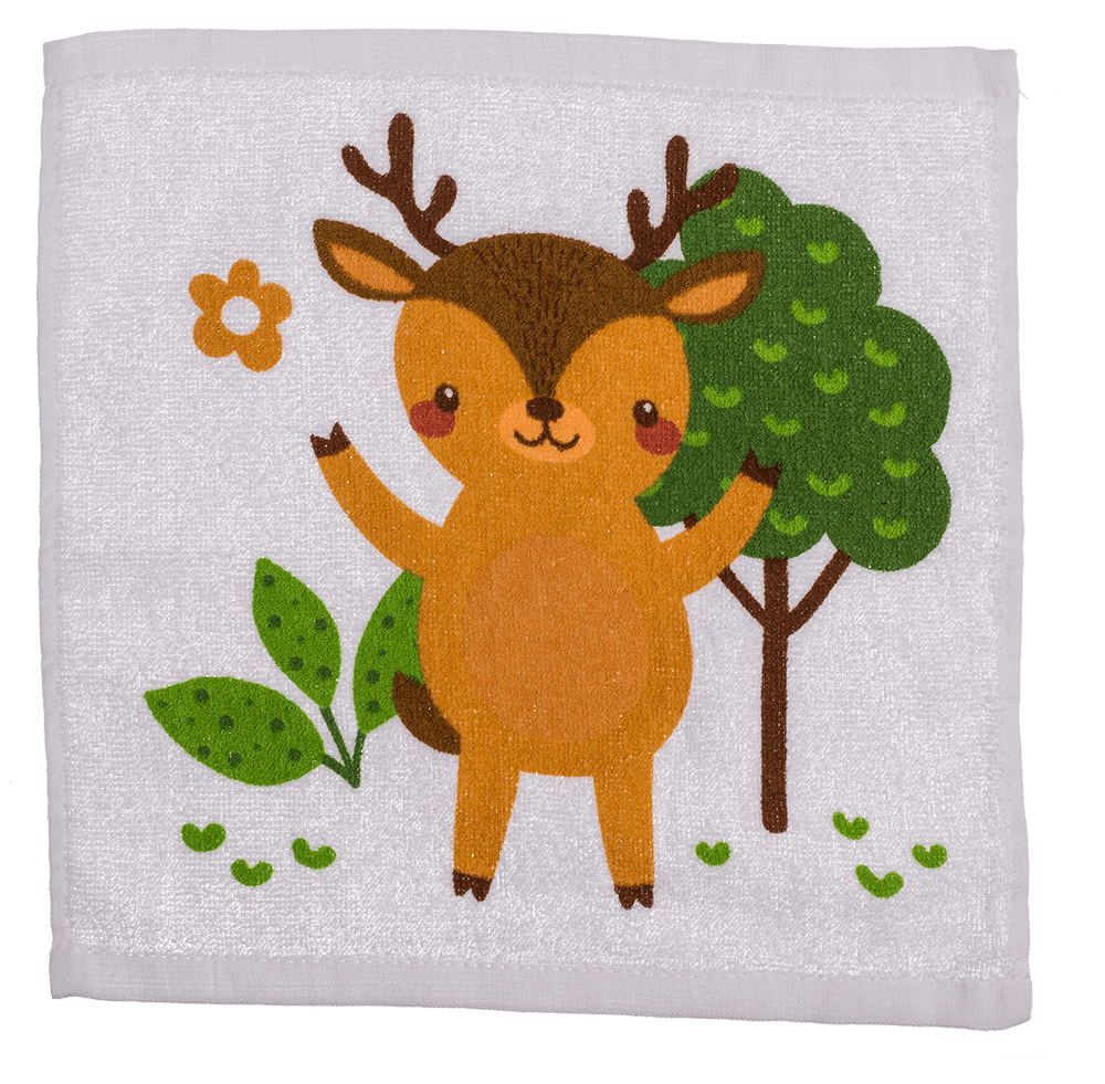 Magic cotton towel, forrest animals,