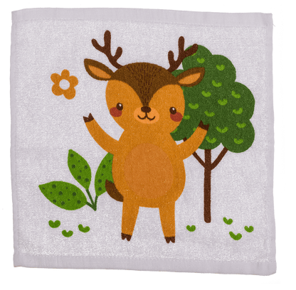 Magic cotton towel, forrest animals,