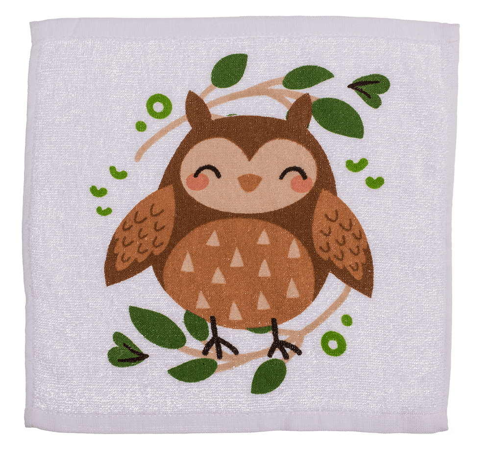 Magic cotton towel, forrest animals,