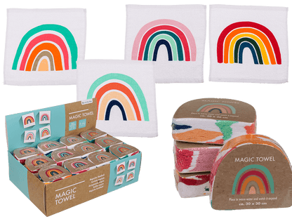 Magic cotton towel, rainbow,