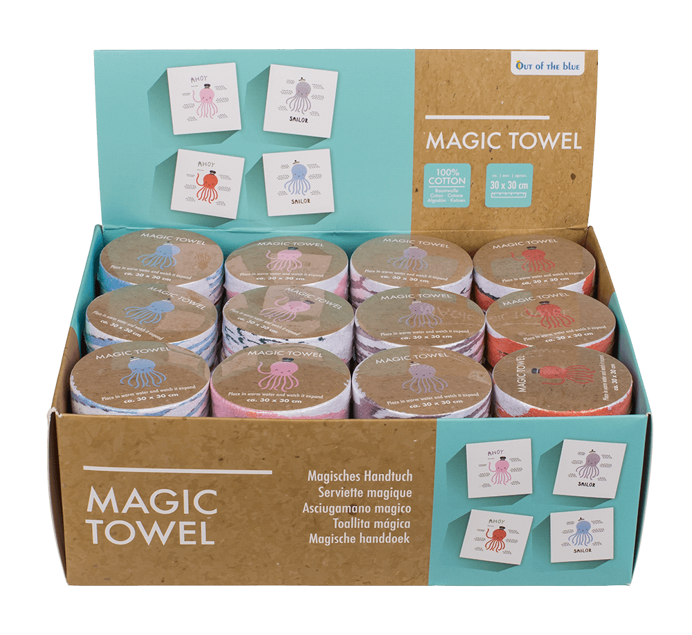 Magic cotton towel, octopus,
