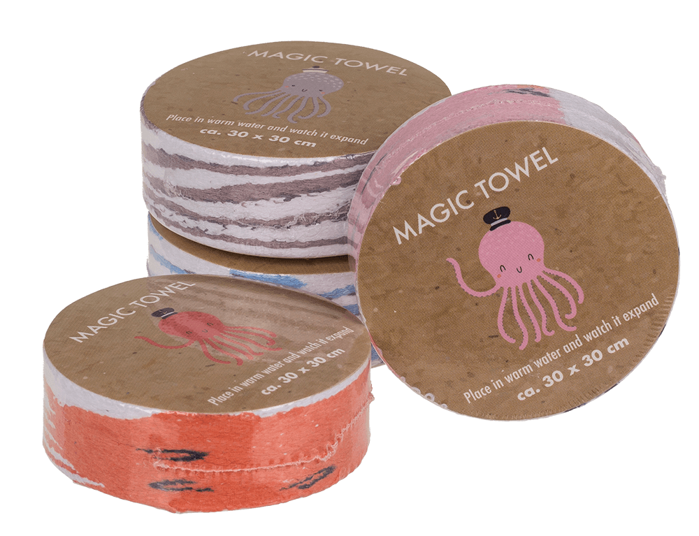 Magic cotton towel, octopus,