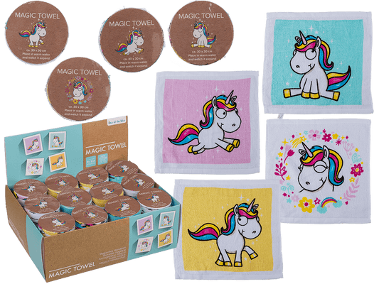 Magic cotton towel, Comic Unicorn,