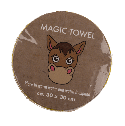 Magic cotton towel, Farm Animals,