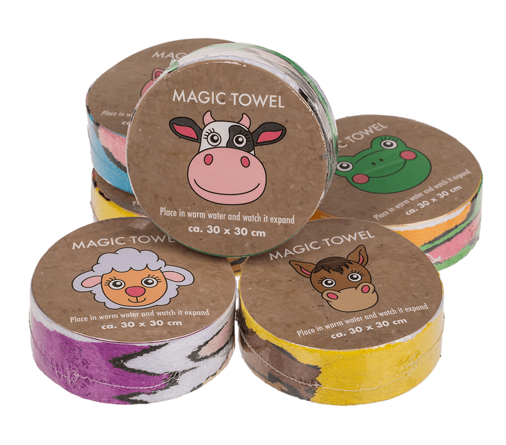 Magic cotton towel, Farm Animals,