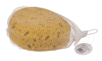 Bath sponge, in net for hanging,