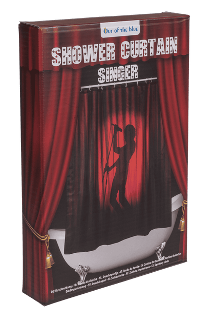 Shower curtain, singer silhouette, 180 x 180 cm,