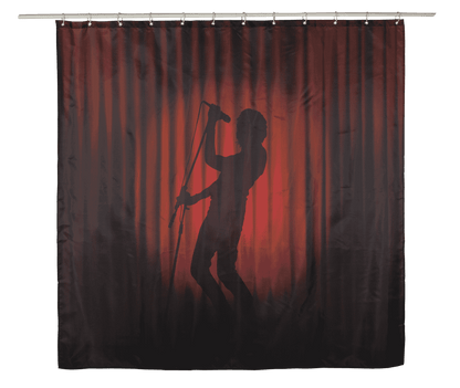 Shower curtain, singer silhouette, 180 x 180 cm,