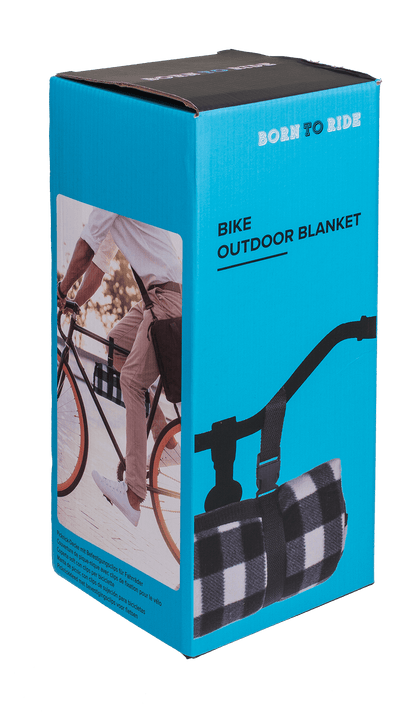 Outdoor blanket with fixing clips for bicycles,