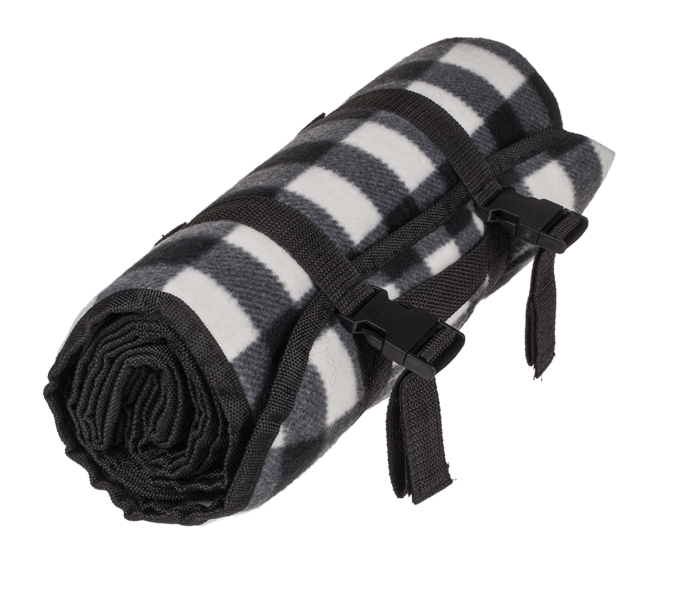 Outdoor blanket with fixing clips for bicycles,