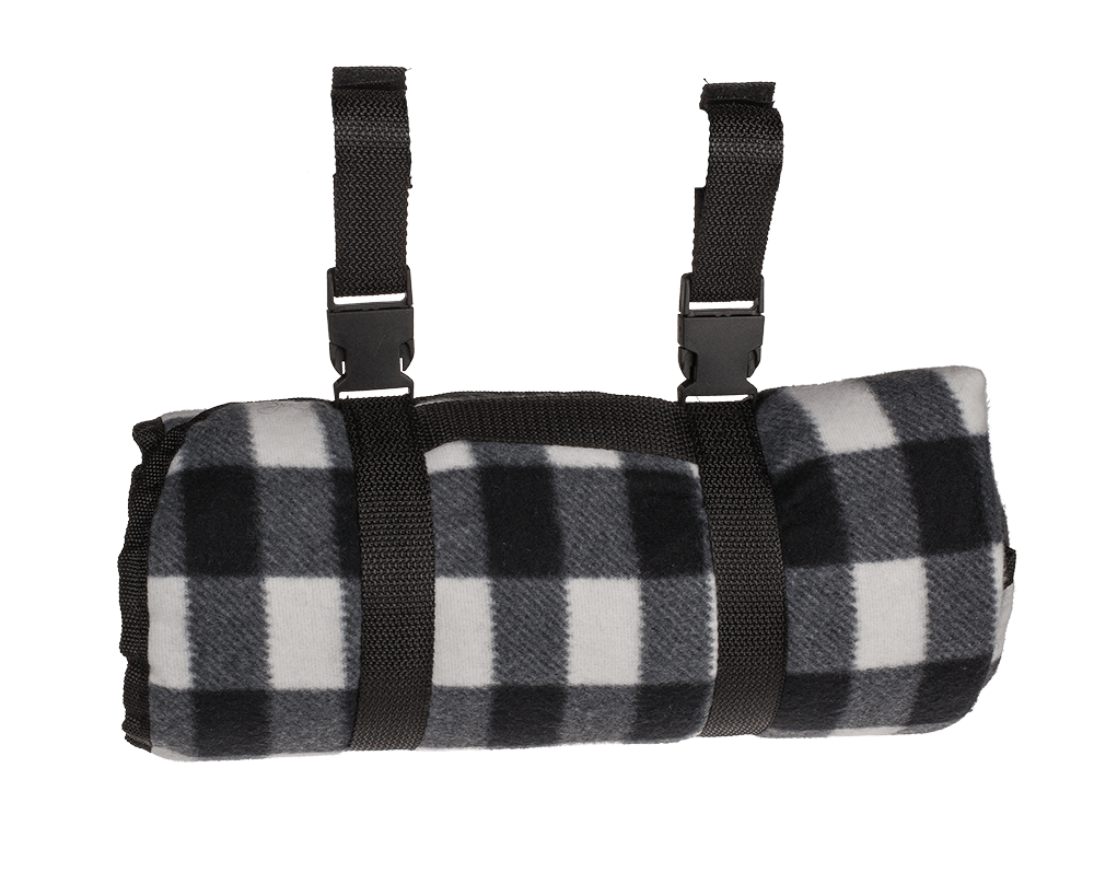 Outdoor blanket with fixing clips for bicycles,