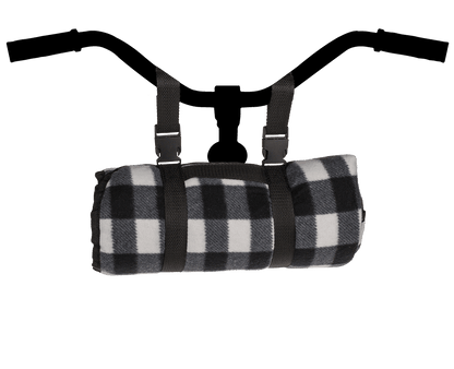 Outdoor blanket with fixing clips for bicycles,