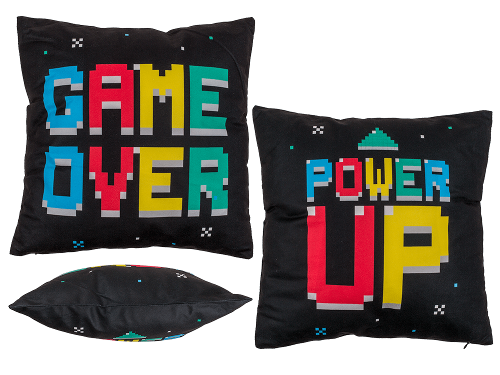 Reversible cushion, Power Up & Game Over,