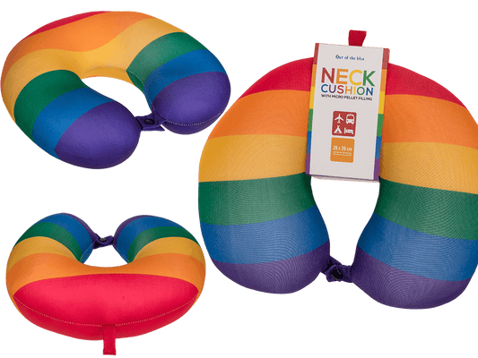 Neck cushion with micro pellet filling, Rainbow,