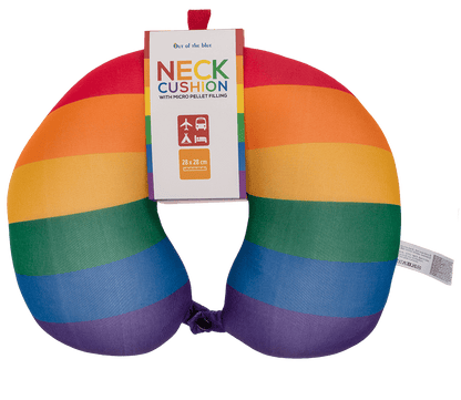 Neck cushion with micro pellet filling, Rainbow,