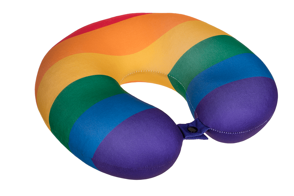 Neck cushion with micro pellet filling, Rainbow,