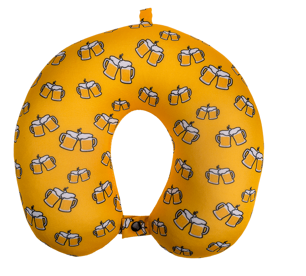 Neck cushion with micro pellet filling, Beer,