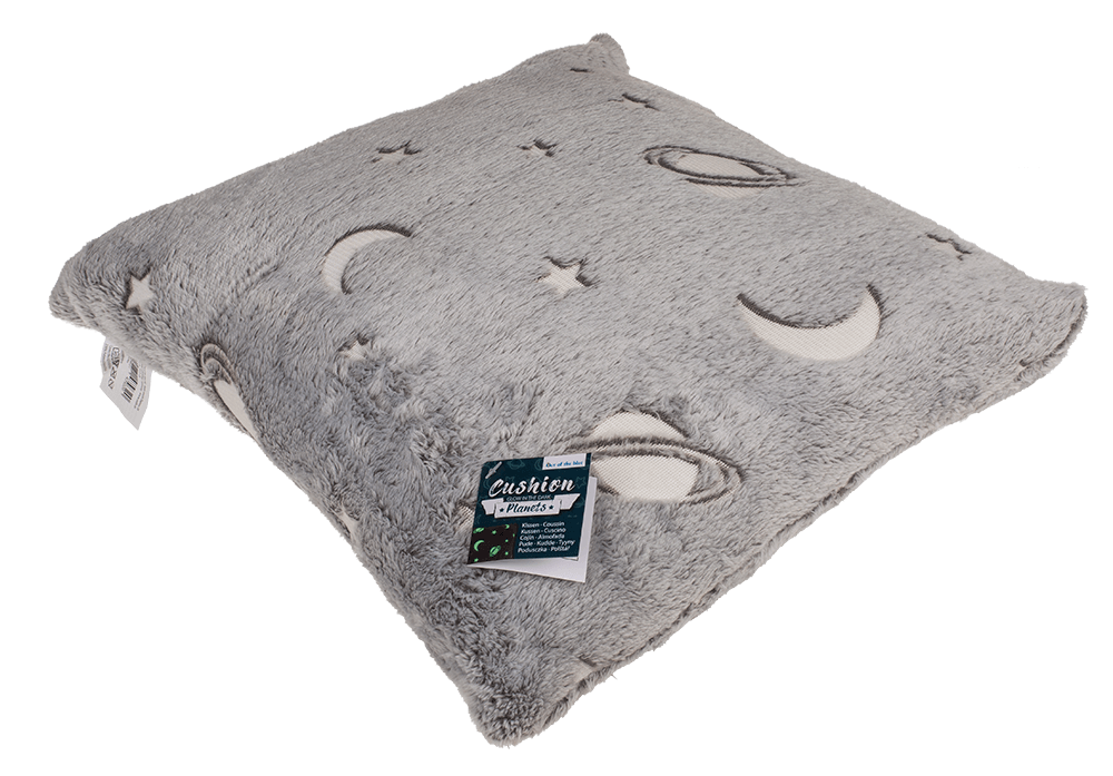 Plush cushion, planets,
