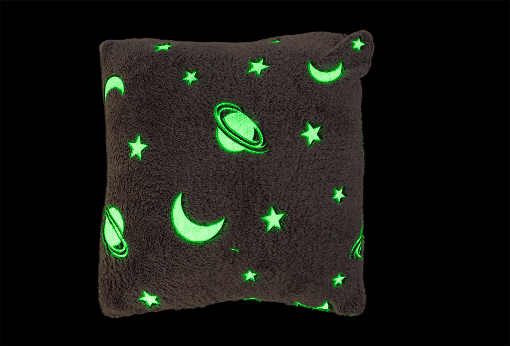 Plush cushion, planets,