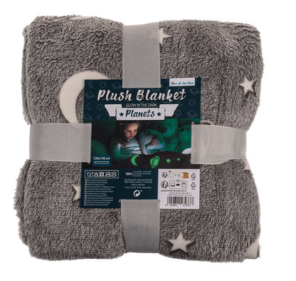 Plush blanket, planets,