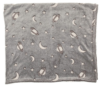 Plush blanket, planets,