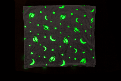 Plush blanket, planets,