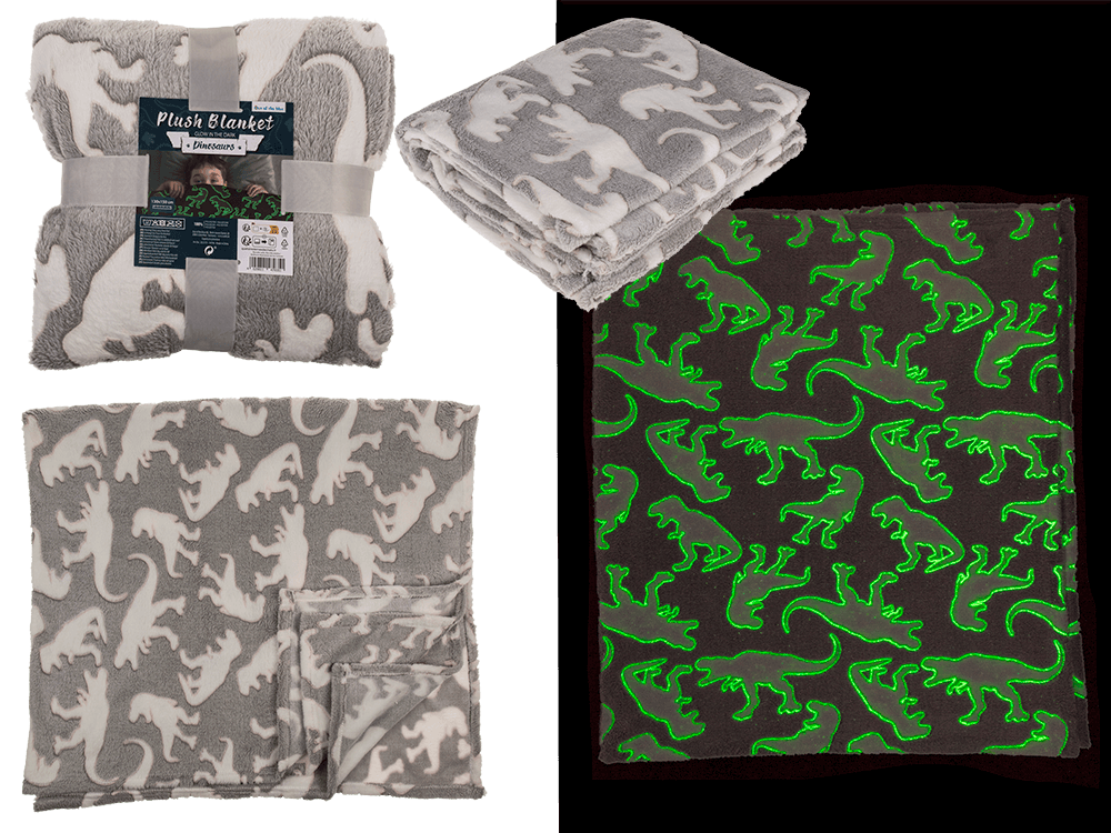 Plush blanket, dinosaur,