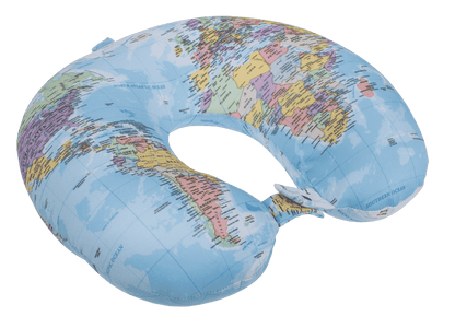 Neck cushion with micro pellet filling, World Map,