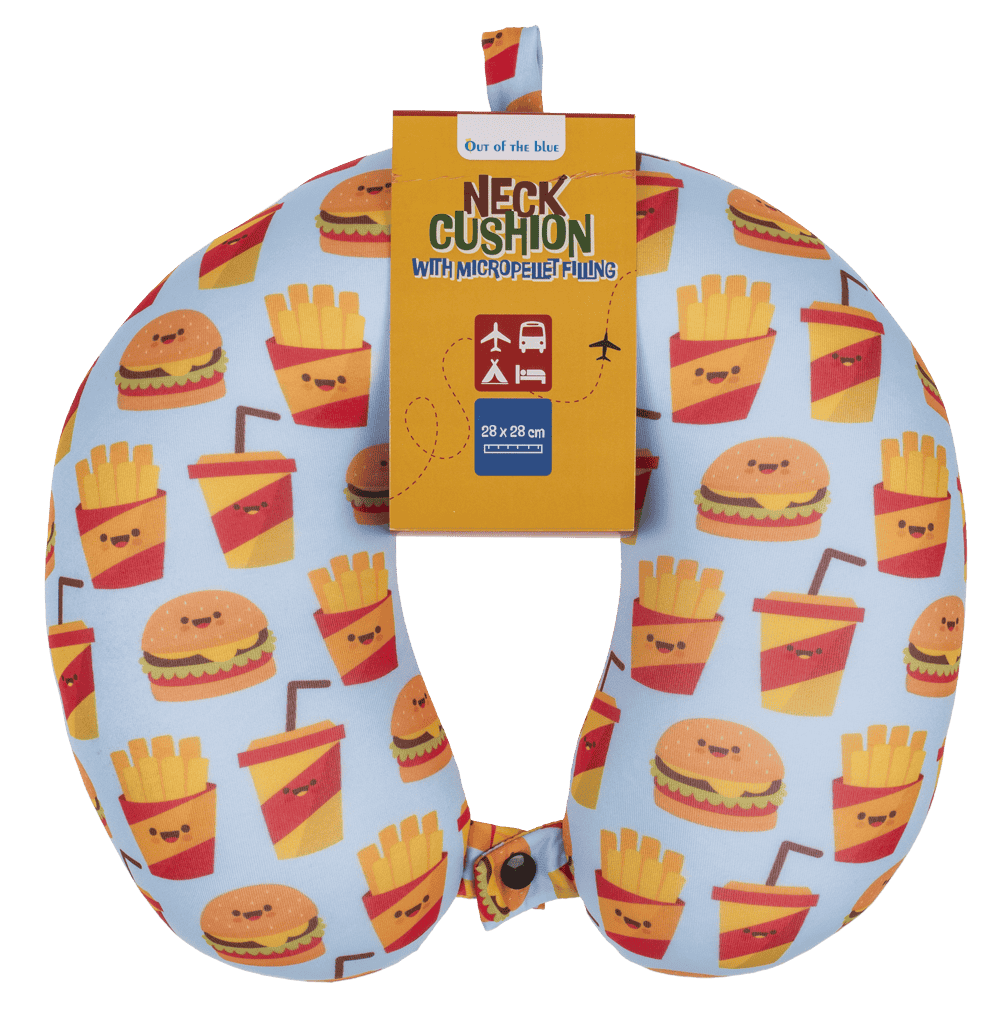 Neck cushion with micro pellet filling, Fast Food,