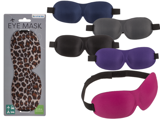 Eye mask, 6 colours assorted,