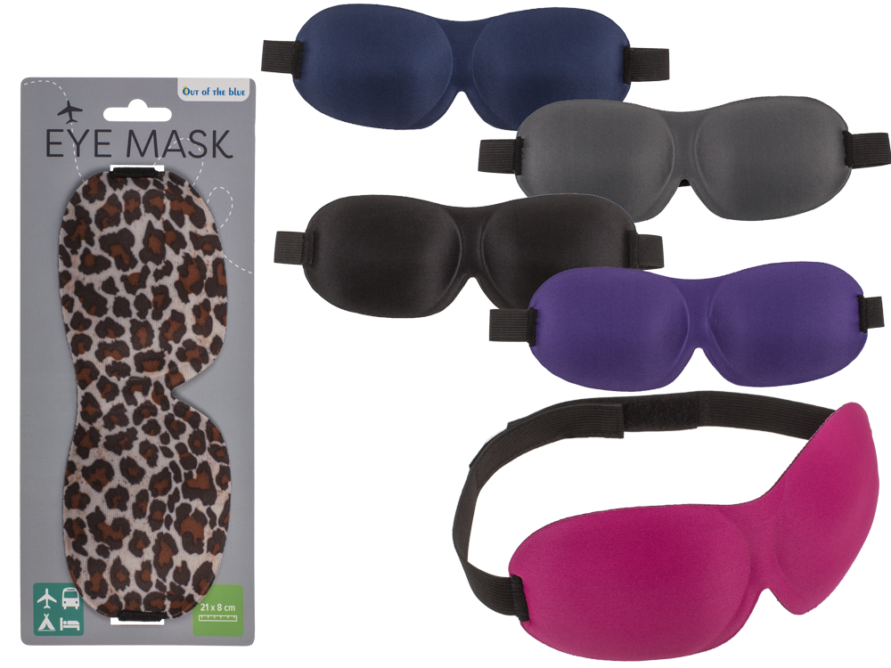 Eye mask, 6 colours assorted,