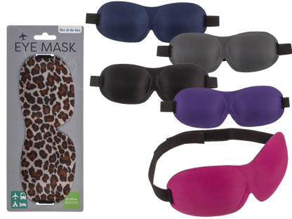 Eye mask, 6 colours assorted,