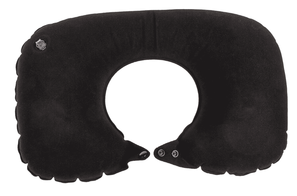 Inflatable neck cushion, with pump,