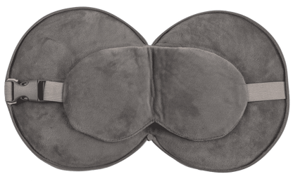 Plush travel pillow with eye mask