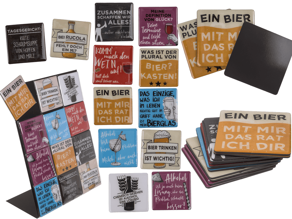 Fridge magnet, Beer and Drinking Sayings,