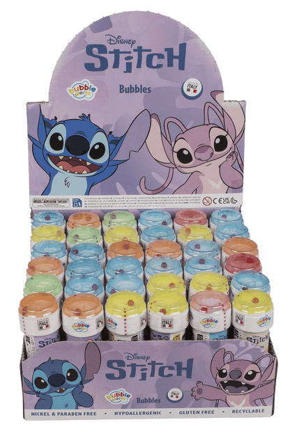 Soap bubbles with puzzle, Stitch & Angel,