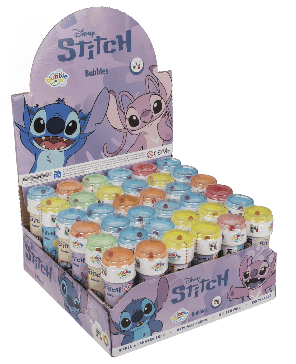 Soap bubbles with puzzle, Stitch & Angel,