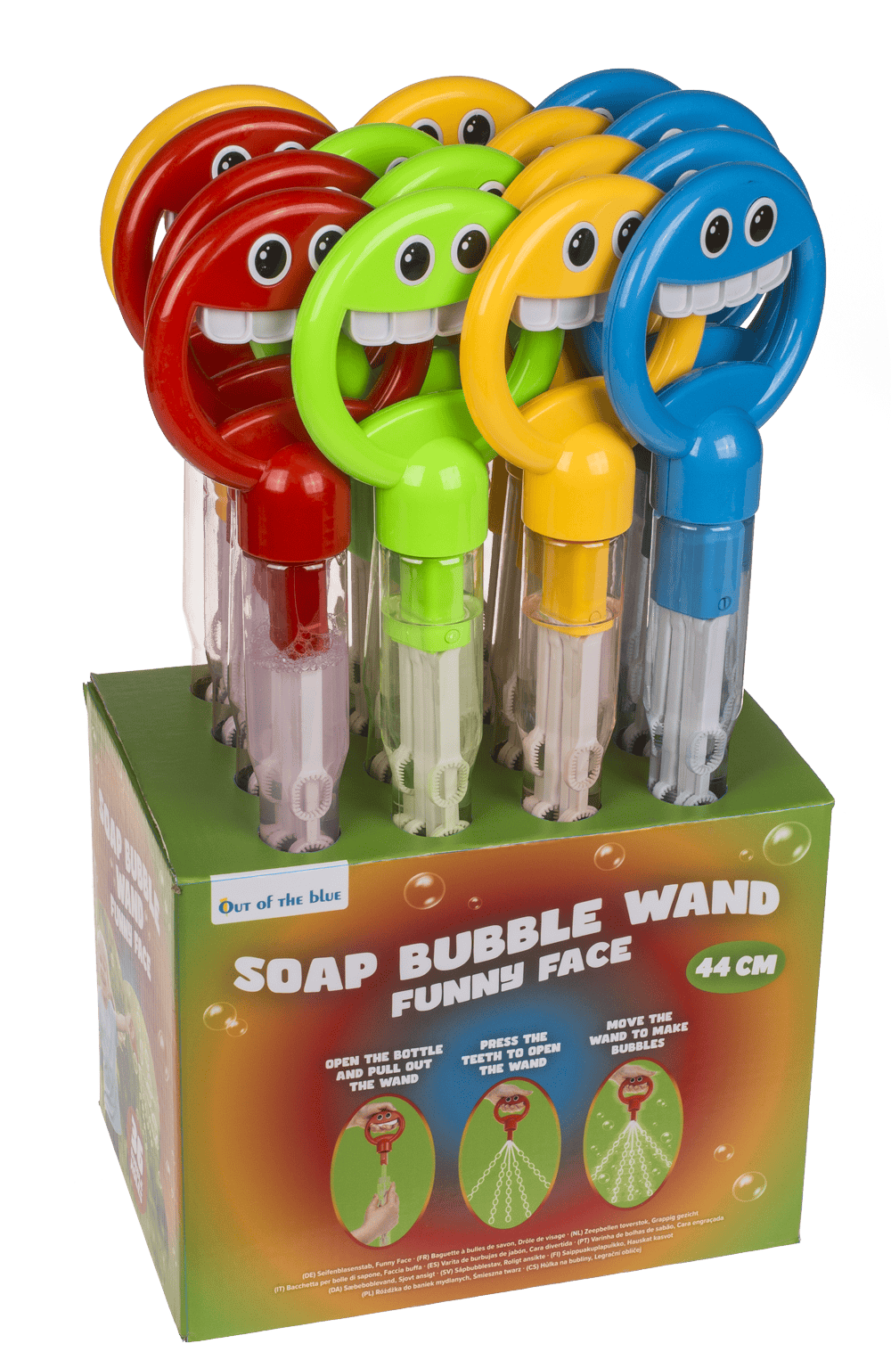 Soap bubbles wand, Funny Face, 44 cm,