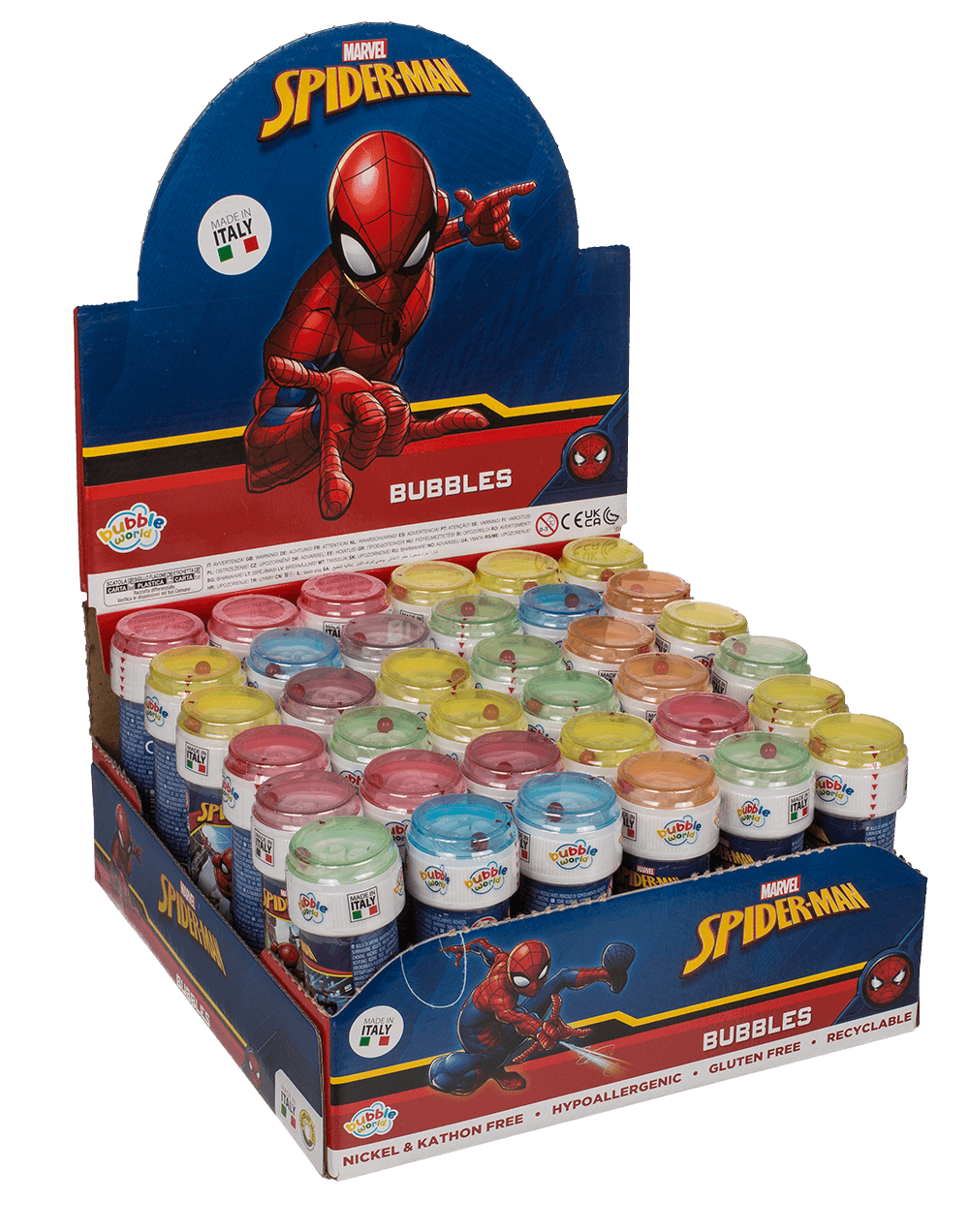 Soap bubbles with puzzle, Spiderman,