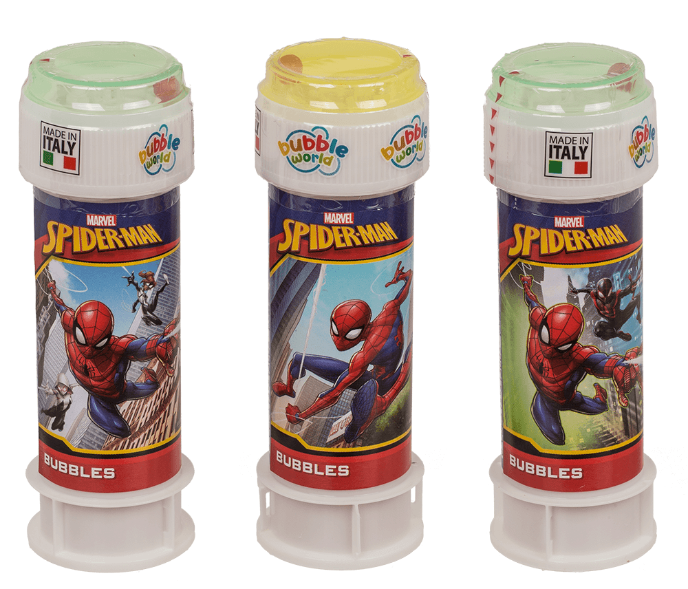 Soap bubbles with puzzle, Spiderman,